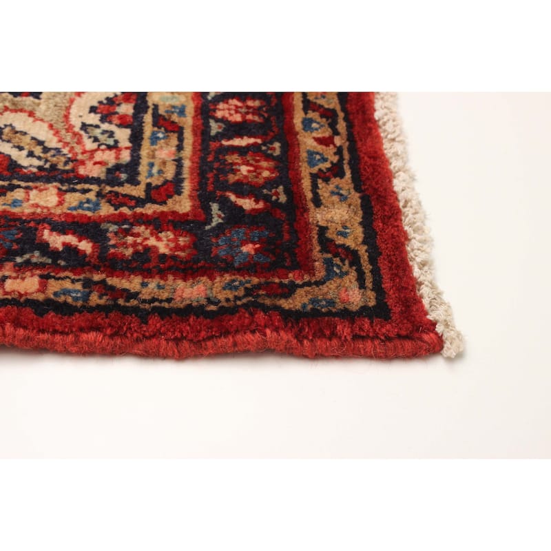 ECARPETGALLERY Hand-knotted Andelz Red Wool Rug - 2' 9" x 9' 4"