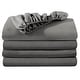 preview thumbnail 52 of 54, Bare Home 2-Pack Microfiber Fitted Bottom Sheets Split King - Grey