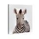 preview thumbnail 4 of 5, Wynwood Studio Canvas Animals Baby Animal Zebra Brown and Dark Brown Modern & Contemporary Wall Art Canvas Print - Brown, White