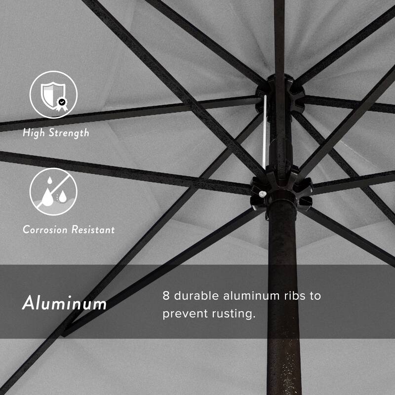 North Bend 9-foot Round Auto-tilt, Bronze Finish, Sunbrella Patio Umbrella by Havenside Home