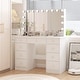 preview thumbnail 2 of 38, Luxurious LED Makeup Vanity with 9 Drawers Elegant Makeup Station