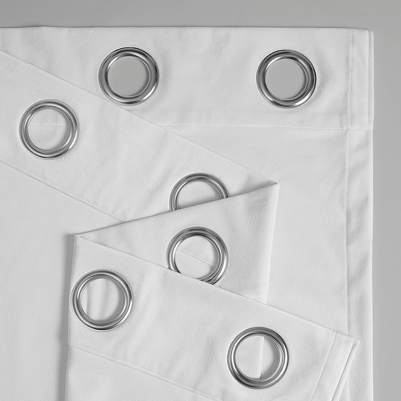 Exclusive Fabrics Basic Deluxe Velvet Curtains Pair - 2 Panels - Grommet Room Darkening Curtains