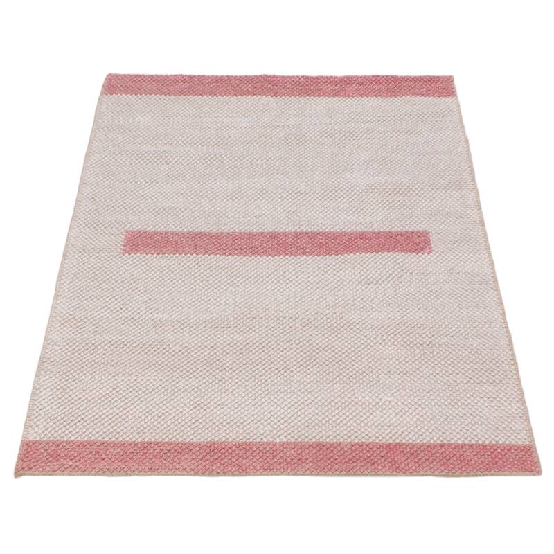 ECARPETGALLERY Braid weave Sienna Cream Wool Rug - 4'0 x 6'0