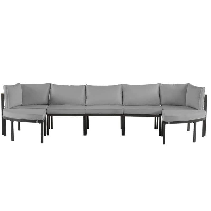 Modern Outdoor Sectional Sofa Set – Stylish Patio Seating Group with Comfortable Cushions, Perfect for Backyard, Garden.
