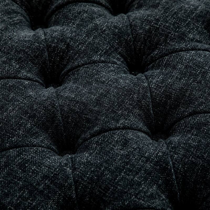 60.2" Chenille Upholstered Storage Bench, Tufted Flip-Top Ottoman with Legs, Accent End-of-Bed Bench Window Seat