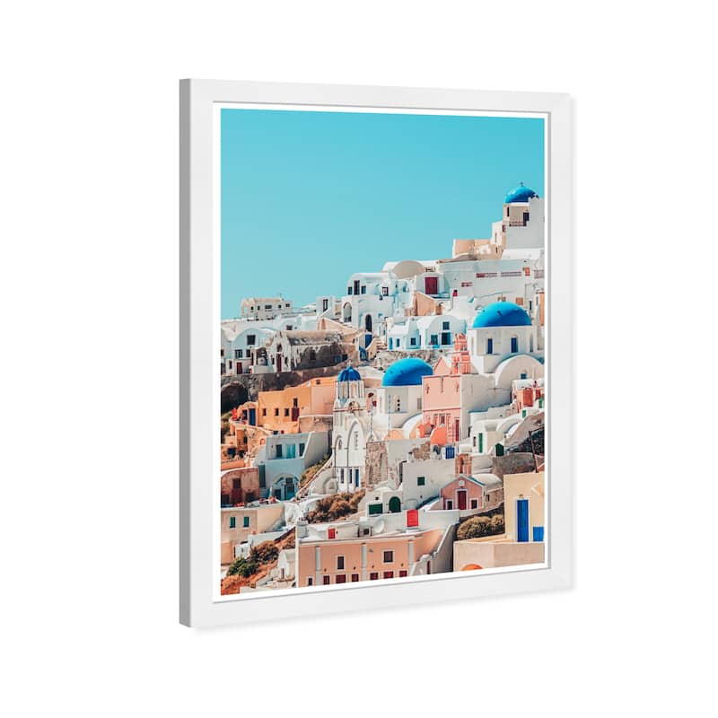 Wynwood Studio Prints Architecture and Buildings Vacation in Mykonos II White and Modern & Contemporary Wall Art Canvas Print
