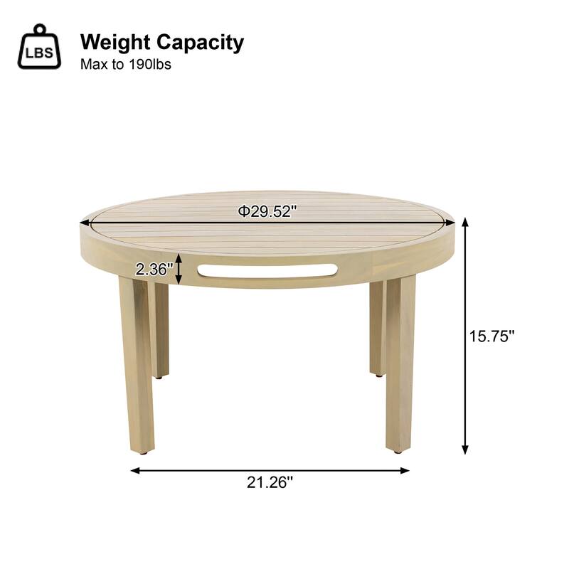 Christopher Knight Home - Outdoor 4-Piece Chat Set with Acacia Loveseat, Armchairs & Coffee Table, Handwoven Rope Accents