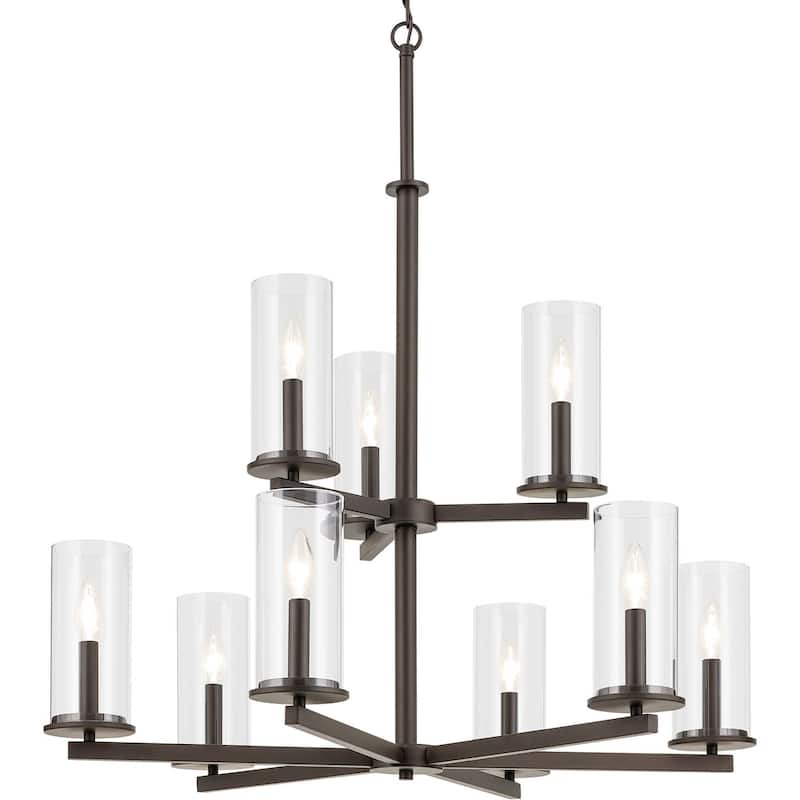 Kichler 44014 Crosby 9 Light 33" Wide Taper Candle Chandelier