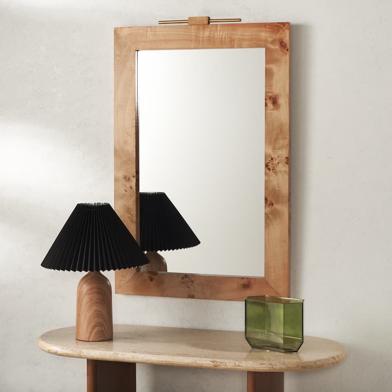 SAFAVIEH Home Anthea 24 x 36-inch Vertical Rectangle Natural Mirror - Natural/Light Natural - 23.7"W x 1.2"D x 35.6"H