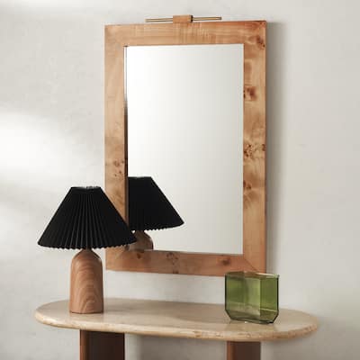 SAFAVIEH Home Anthea 24 x 36-inch Vertical Rectangle Natural Mirror - Natural/Light Natural - 23.7"W x 1.2"D x 35.6"H
