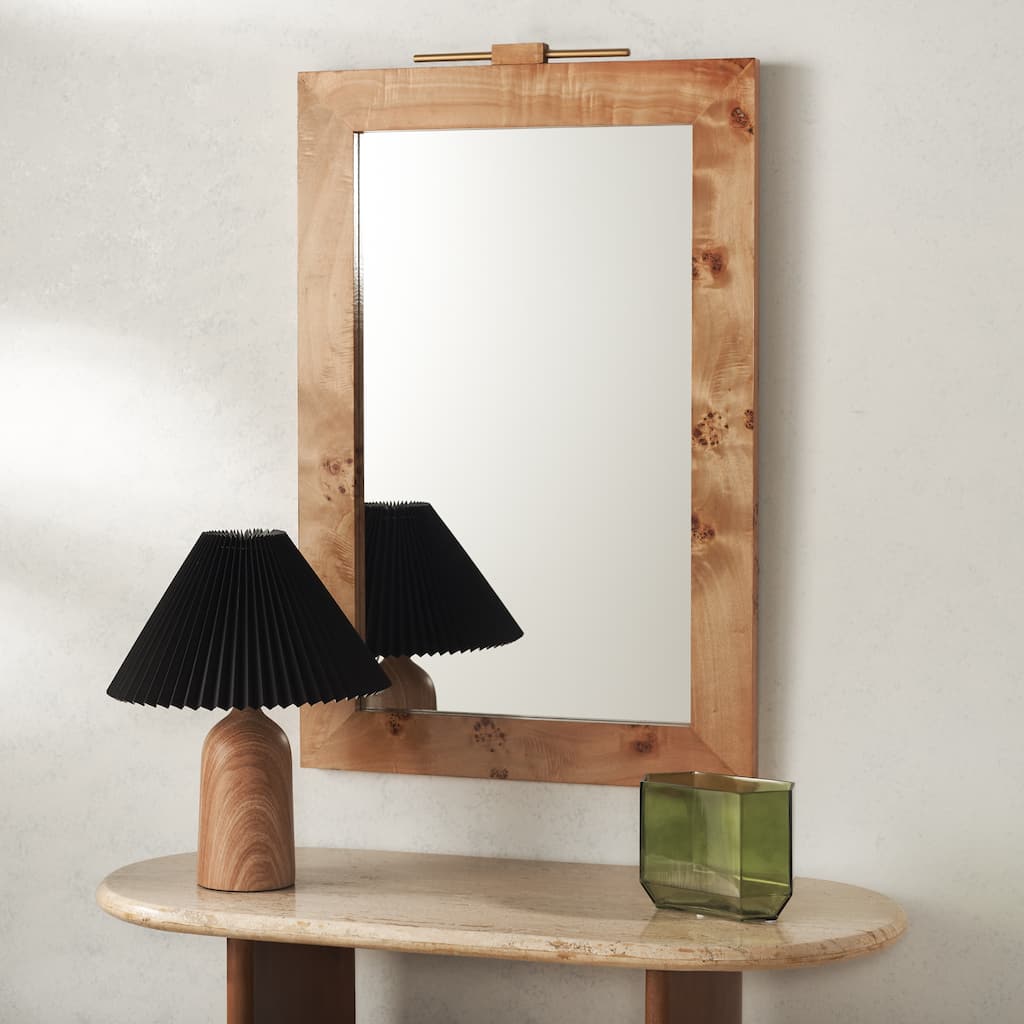 SAFAVIEH Home Anthea 24 x 36-inch Vertical Rectangle Natural Mirror - Natural/Light Natural - 23.7"W x 1.2"D x 35.6"H