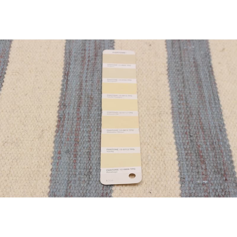 Ankara Cream, Grey Kilim 5'2" x 7'0" - 5'2 x 7'0