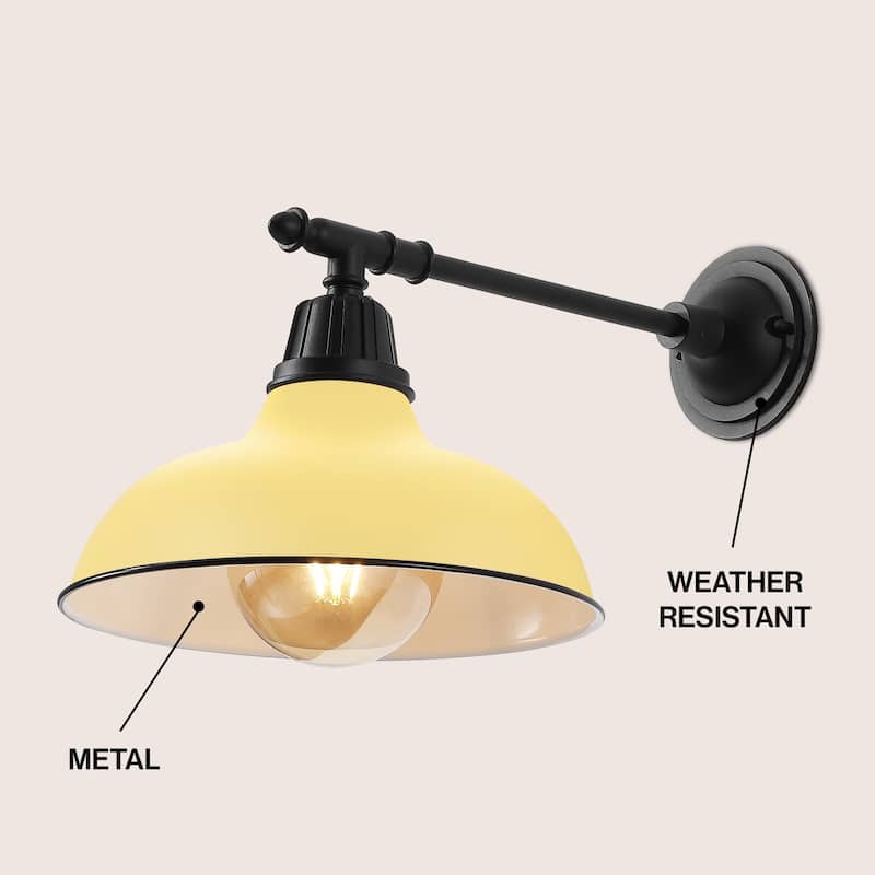 12.25" Indoor/Outdoor LED Arm Sconce, By JONATHAN Y - 12.25