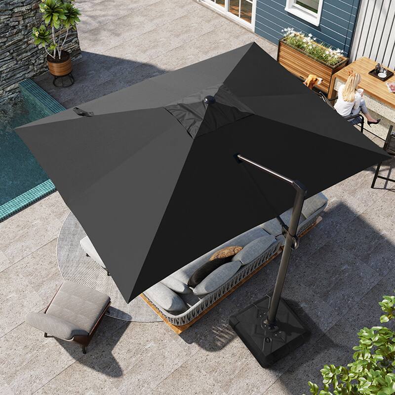 Pellebant Patio Cantilever Umbrella Outdoor Offset Umbrella with No Base