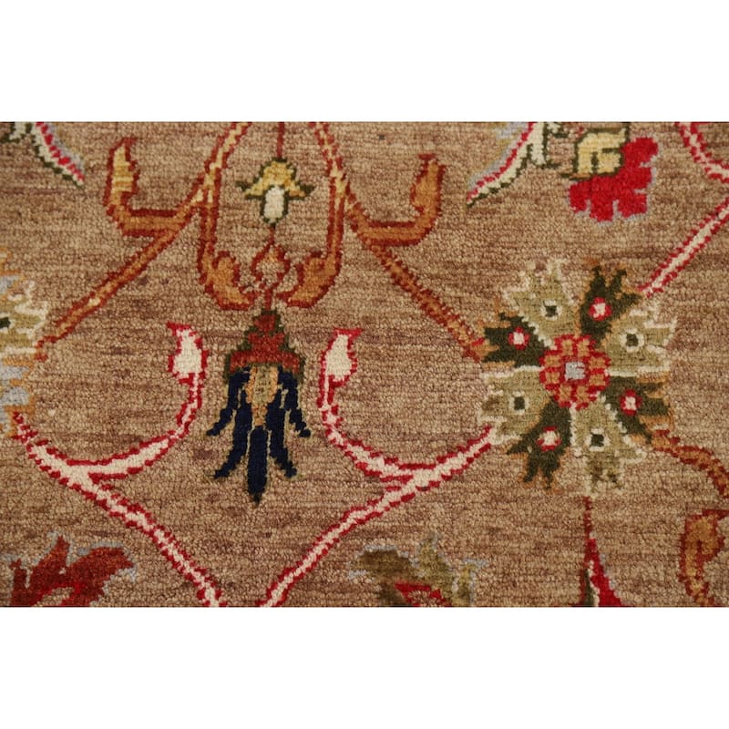 Vegetable Dye Floral Ziegler Oriental Foyer Rug Handmade Wool Carpet - 3'3" x 4'10"