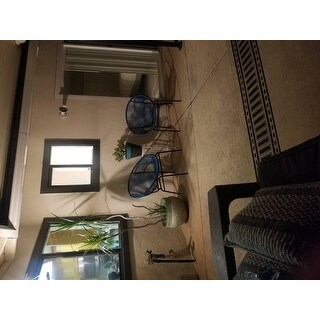 Corvus Sarcelles Woven Wicker Patio Chairs (Set of 2)