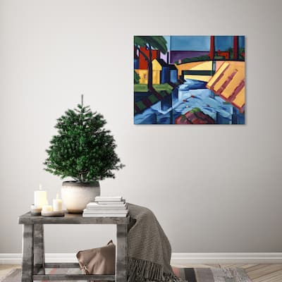 Wynwood Studio Canvas Abstract Bluemner - Evening Tones Blue and Modern & Contemporary Wall Art Canvas Print