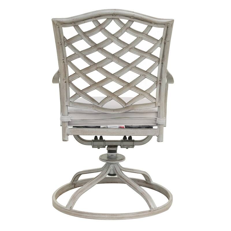 Deer Lake Aluminum Dining Swivel Chairs with Cushions (Set of 2) by Havenside Home