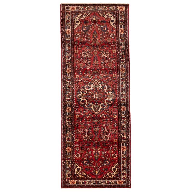 ECARPETGALLERY Hand-knotted Andelz Red Wool Rug - 3'10 x 10'5