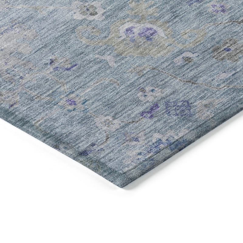Machine Washable Indoor/ Outdoor Vintage Traditional Chantille Rug