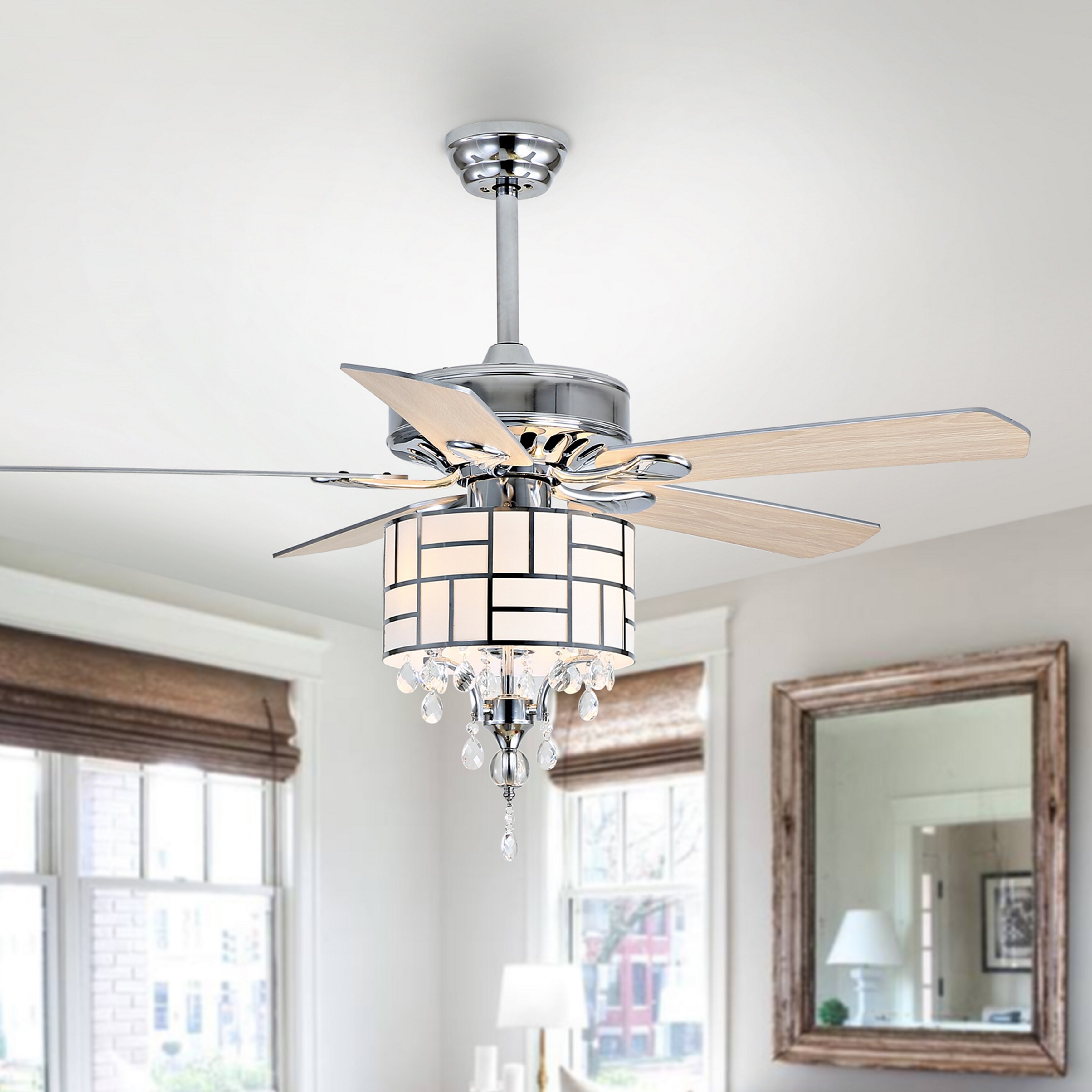 Shop Safavieh Lighting 52 Inch Nori Led Ceiling Light Fan With Remote 52 W X 52 L X 21 25 26 25 H On Sale Overstock 30773637