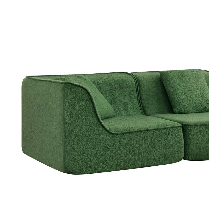 Spruce & Spring Compressed Modular Sectional Boneless Sofa for Living Room