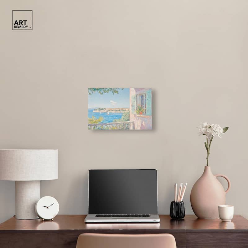Mediterranean View Canvas by Art Remedy, Gallery Wrapped