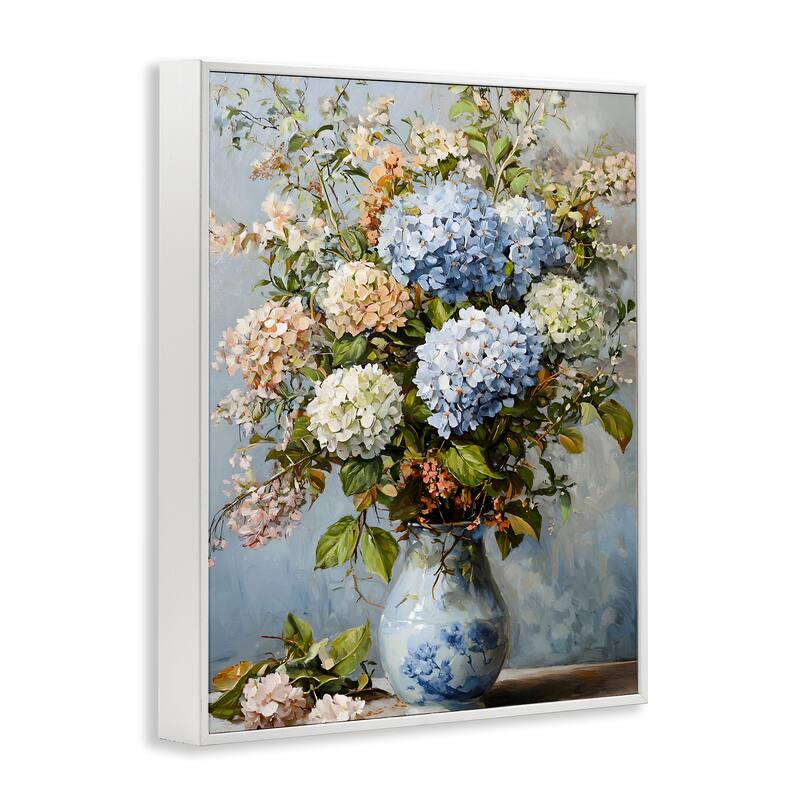 Stupell Classic Hydrangeas & Leaves Framed Giclee Art Design By Franklyn Gregory