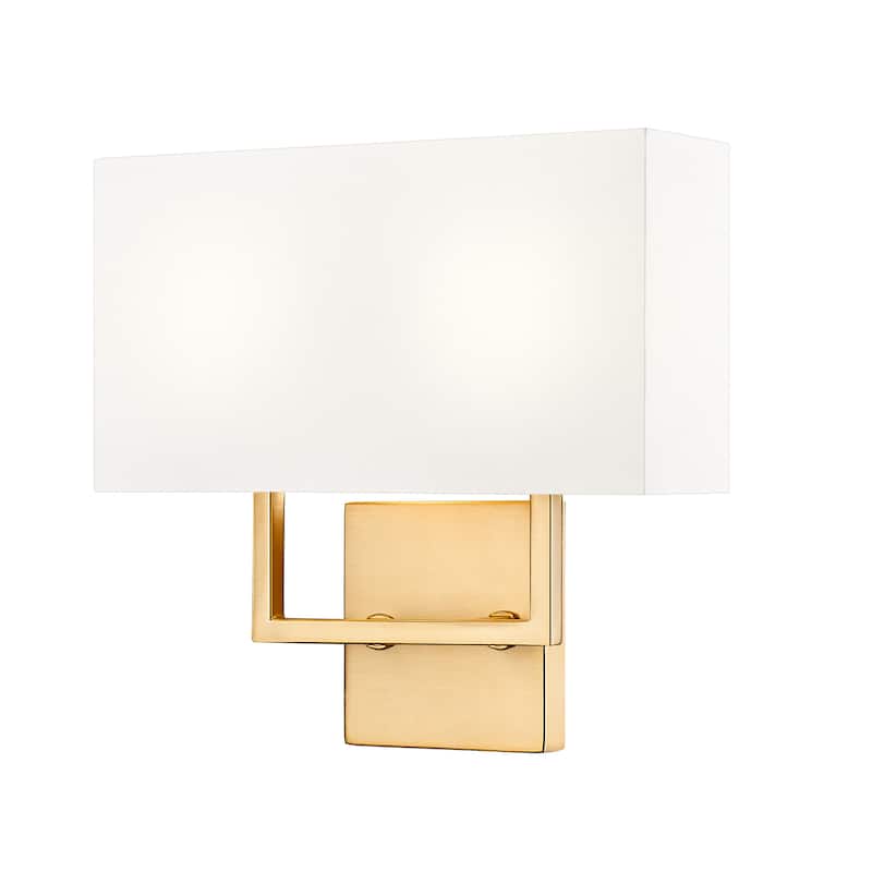 Z-Lite 815-2S Saxon 12" Tall Bathroom Sconce - Olde Brass