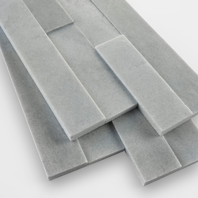 Cliffside 8 in. x 22 in Panel and 8 in. x 24 in. Corner Honed Marble Wall Tile