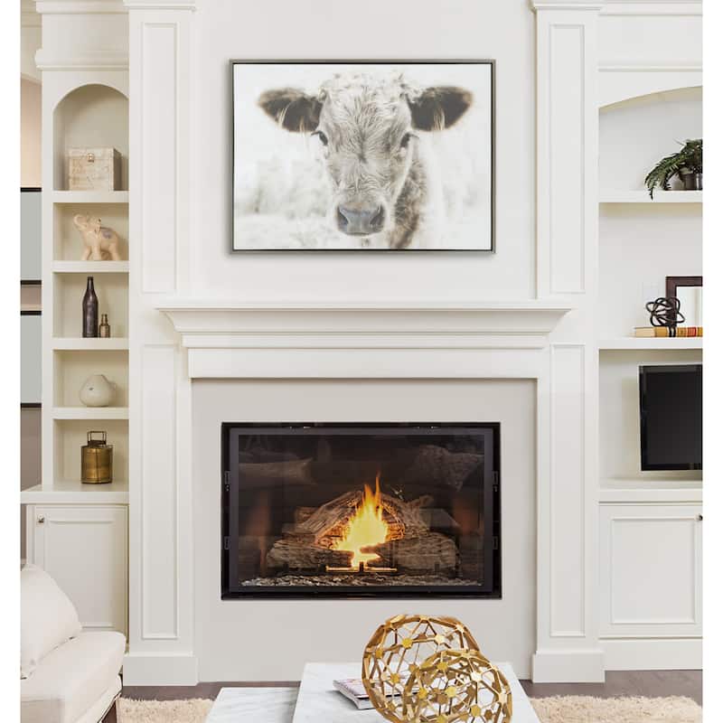 Kate and Laurel Sylvie Moo Framed Canvas by Alicia Abla