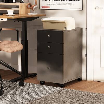 Futzca File Cabinet with Lockable Casters