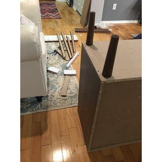 Carson Carrington Trollhattan Mid-century Modern White and Walnut Wood 3-drawer Chest