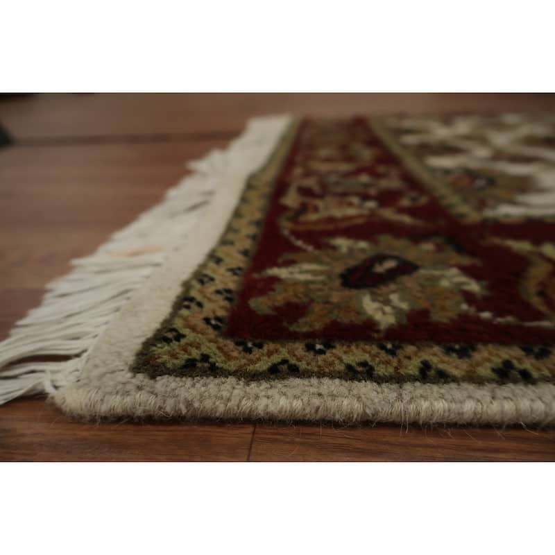 Hand Knotted Oriental 100% Wool Carpet Traditional Floral Beige & Ivories Agra Area Rug - 5' 0'' X 3' 1''