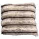 preview thumbnail 3 of 2, Chinchilla Stripped Faux Fur Throw Pillow, 20x20 Inches - 20 x 20 Inches Taupe