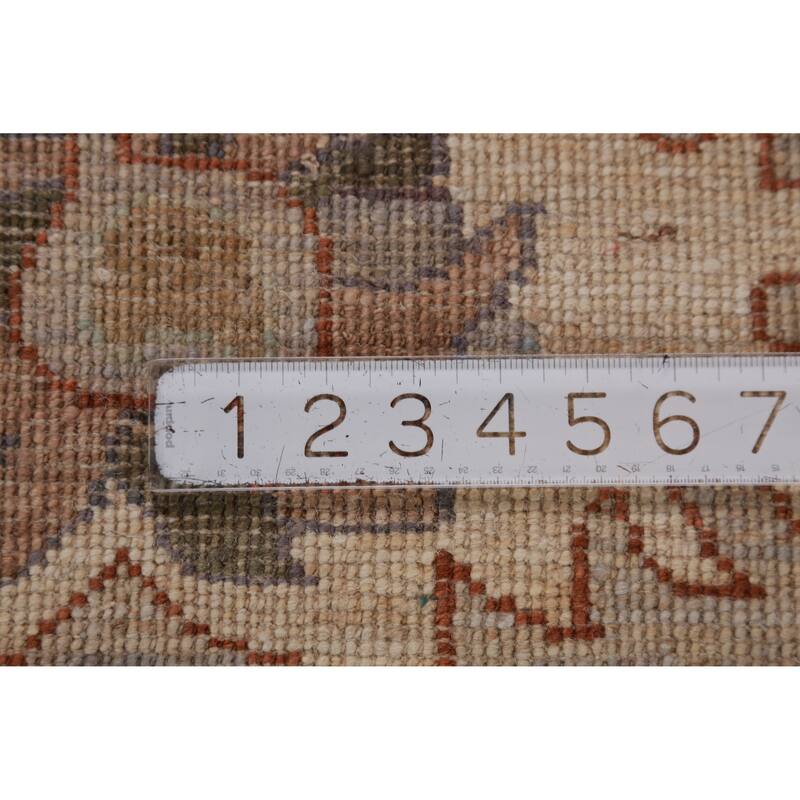 Hand Knotted Oriental 100% Wool Carpet Transitional All-Over Navy Blue & Blues Oushak Area Rug - 9' 11'' X 8' 0''