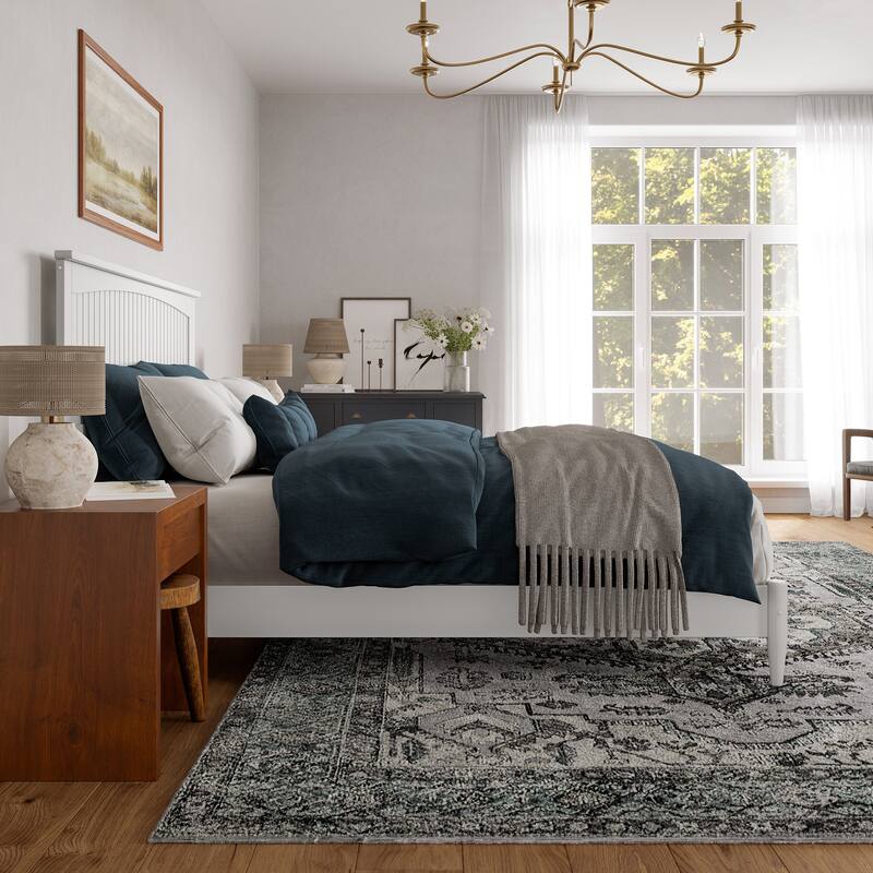 Naples Solid Wood Low Profile Platform Bed