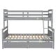 preview thumbnail 11 of 20, Twin over Full Bunk Bed with Ladder, 2-Drawers, Convertible, Grey