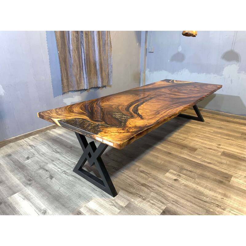 Sundaland 118" Large Slap Live Edge Dining Table