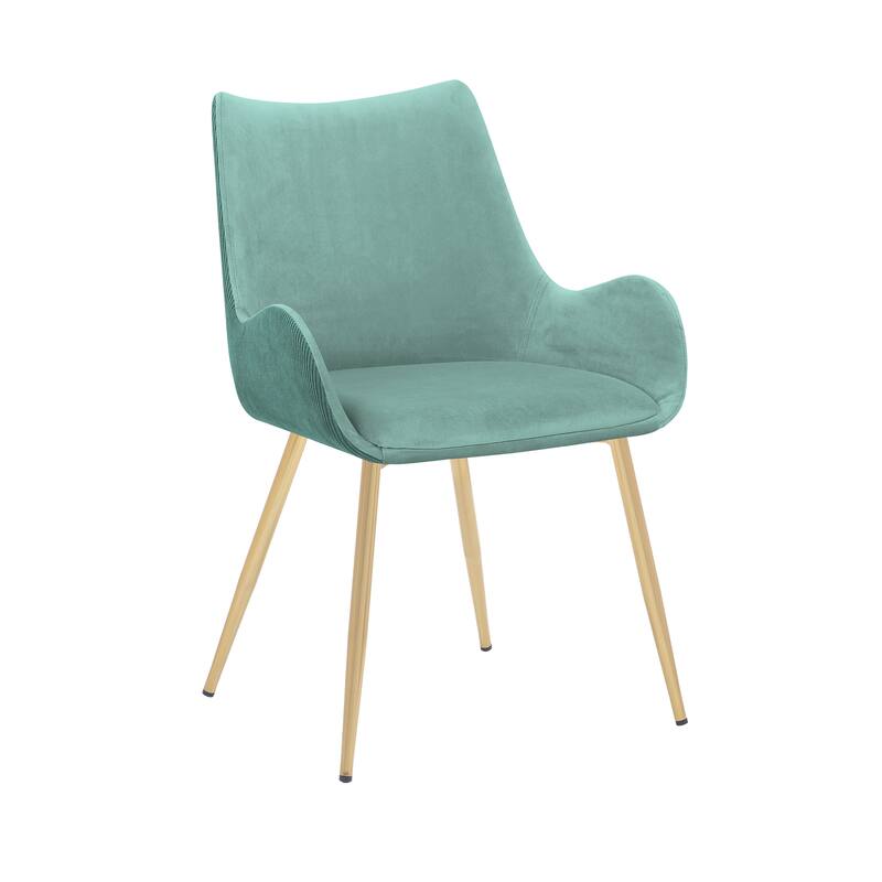 Avery Upholstered Dining Chair with Gold Legs