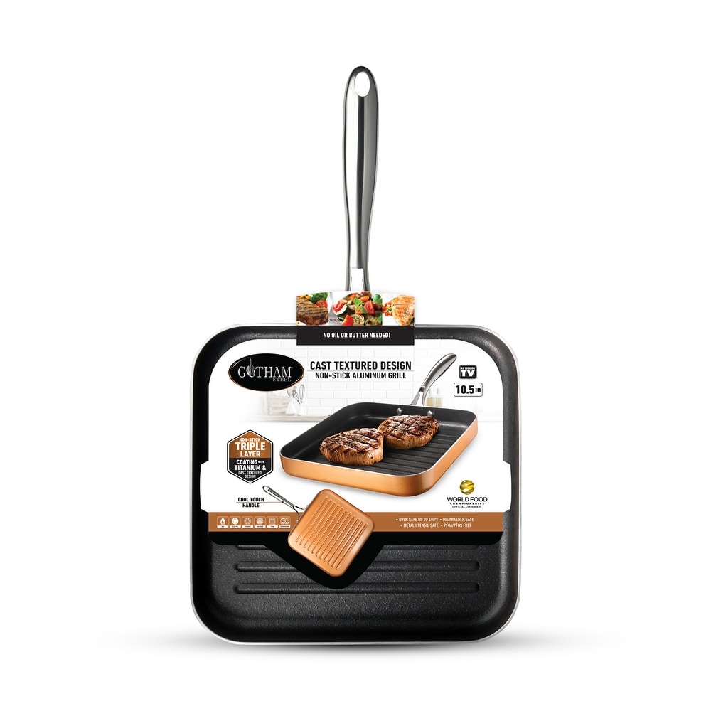 Korkmaz 11.5'' Non-Stick Ceramic Grill And Griddle Pan