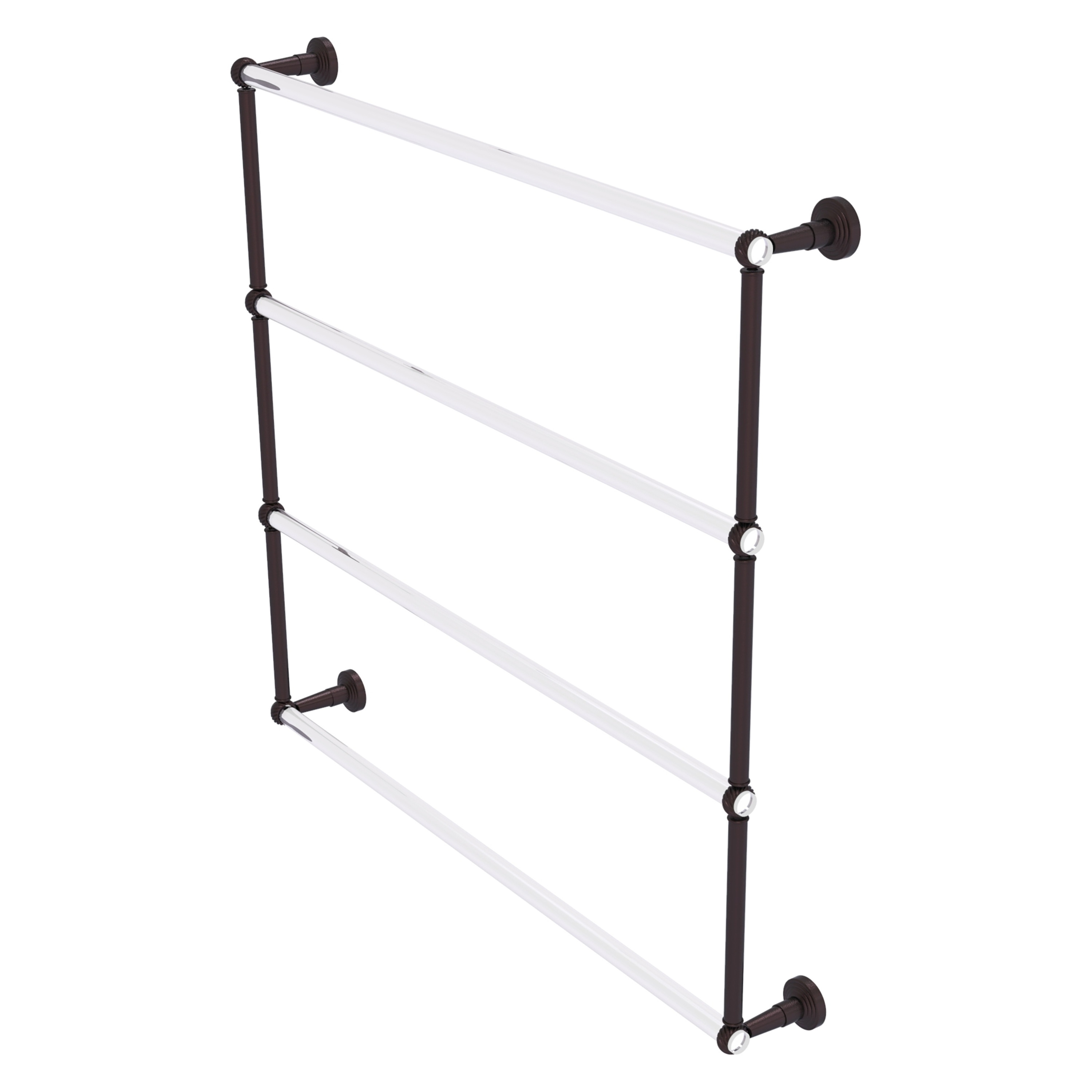 Allied Brass Pacific Beach Collection 4 Tier 24 Inch Ladder Towel Bar with Twisted Accents