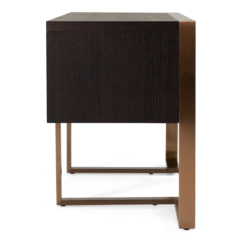 Modrest Modern Fauna Wenge and Rosegold Desk