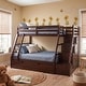 preview thumbnail 1 of 9, Furniture of America Waluz Twin over Full Wood Bunk Bed with Drawers Espresso