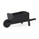 preview thumbnail 6 of 11, Wooden Wheelbarrow Planter Pot Garden Dark Grey Cart Planter Box