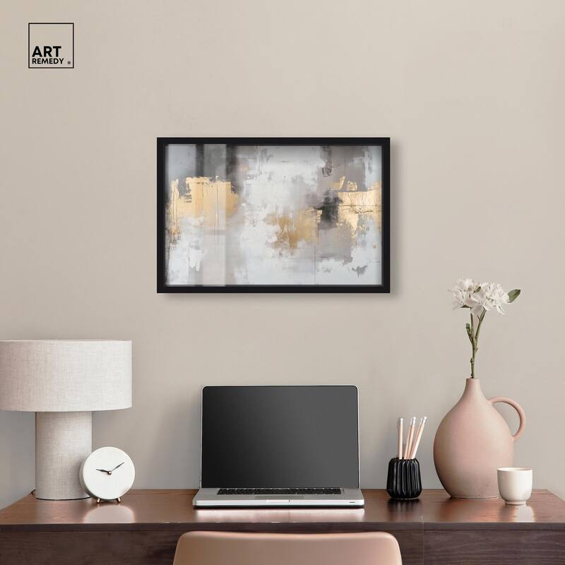 Gilded Gray I Shadowbox by Art Remedy