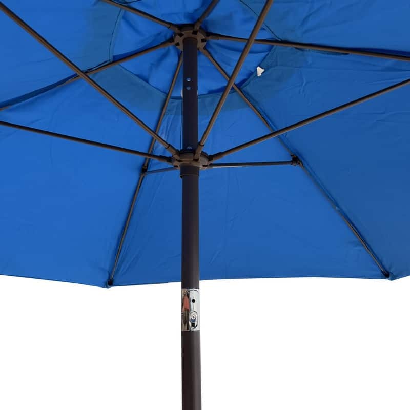 Tropishade 9 ft. Aluminum Bronze Patio Umbrella, Blue cover