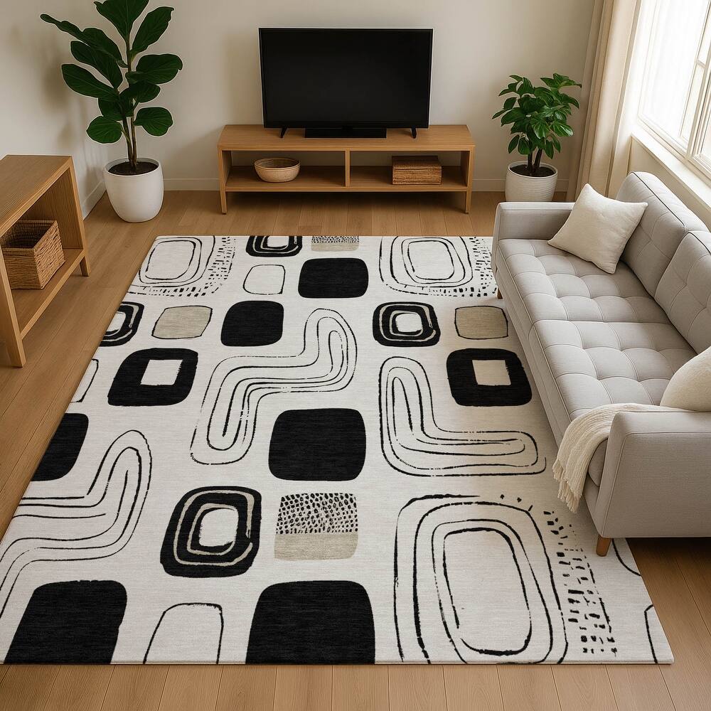 Premium Washable Super Soft Contemporary Elements Mayfield Rug