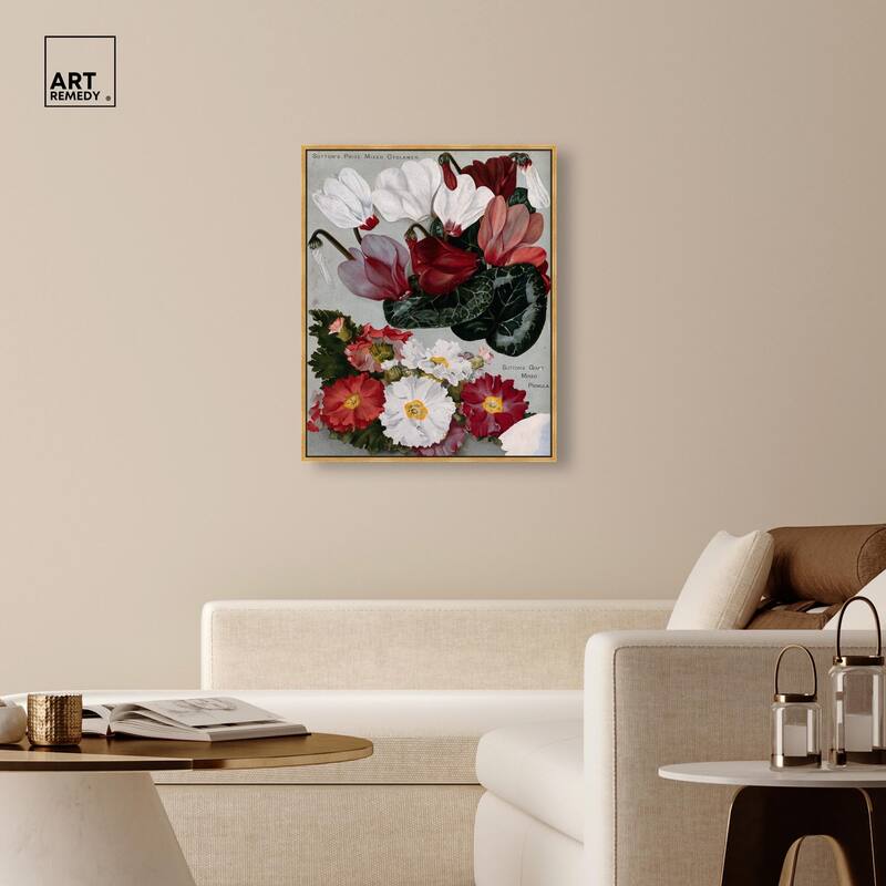 Cyclamens Canvas by Art Remedy