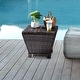 preview thumbnail 9 of 7, Patio 13 Gallons Wicker Storage Side Table
